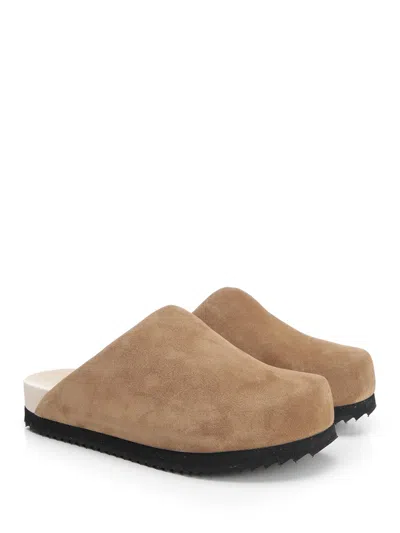 Wud Suede Clogs Sandals Brown