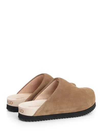 Wud Suede Clogs Sandals Brown