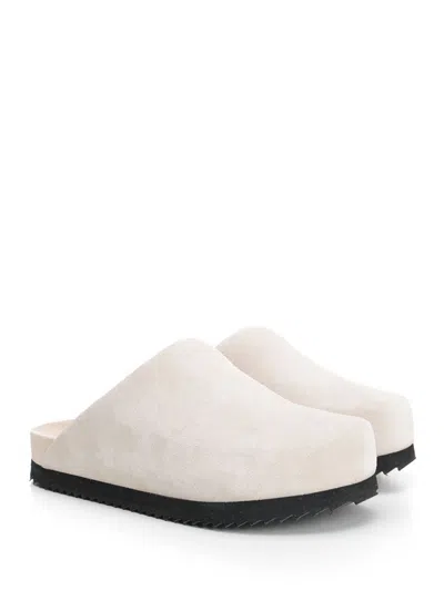 Wud Suede Clogs Sandals Beige