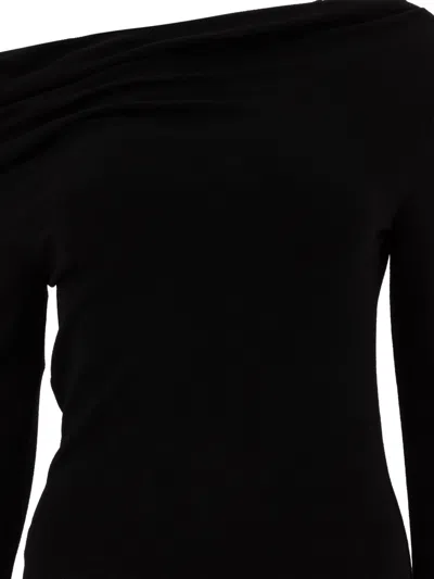 Givenchy Draped Collar Top With Asymmetric Design