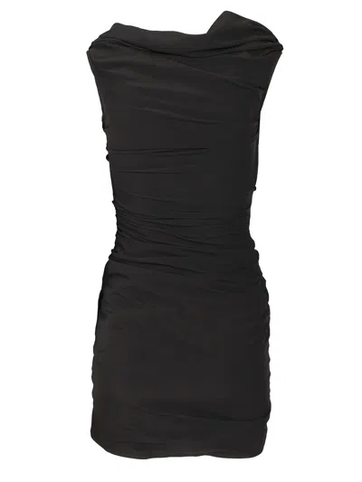 Jacquemus Rita Off-shoulder Mini Dress In Black