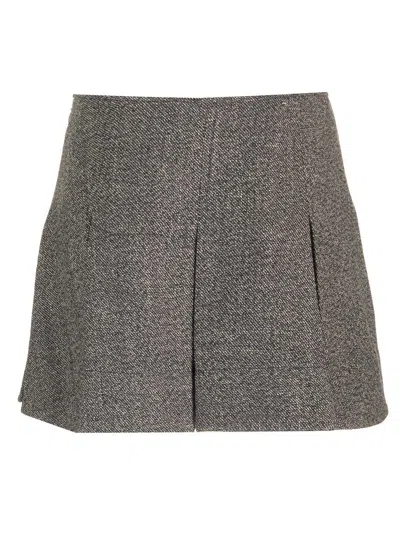 Durazzi Milano Pleated Mini Skirt Skirts Black In Multi