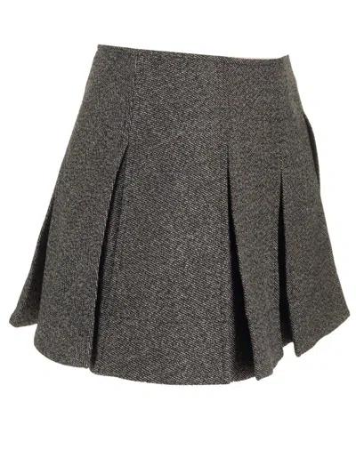 Durazzi Milano Pleated Mini Skirt Skirts Black In Multi