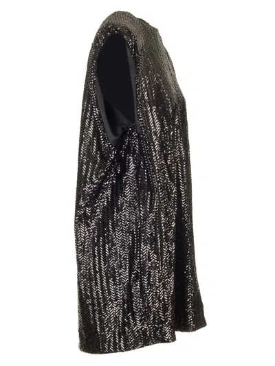 Golden Goose Full Sequins Short Dress Dresses Black In Black