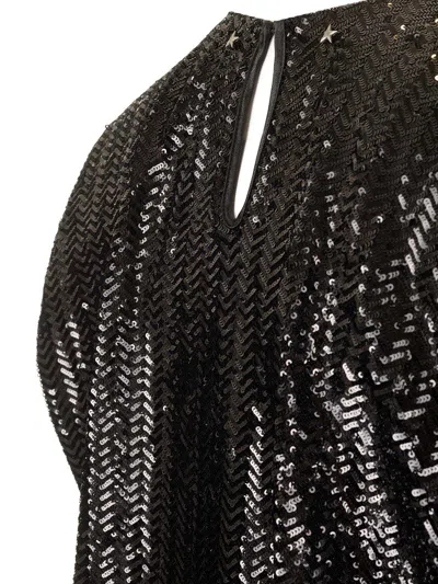 Golden Goose Full Sequins Short Dress Dresses Black In Black