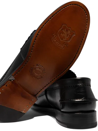 Saxone Of Scotland Penny Leather Loafers