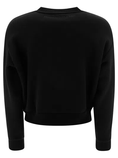 Alexander Mcqueen Slashed Sweatshirt Sweatshirts Black