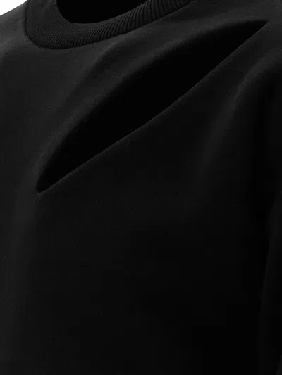 Alexander Mcqueen Slashed Sweatshirt Sweatshirts Black