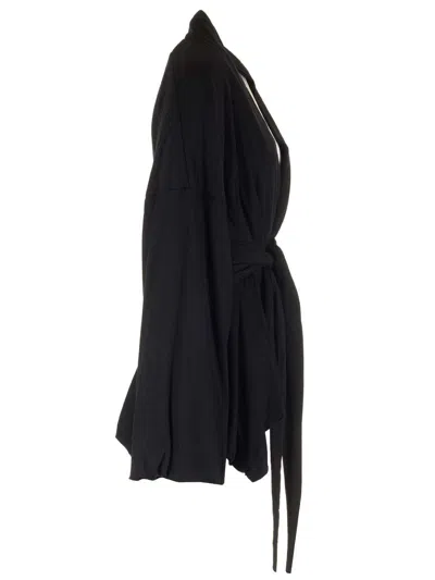 Rick Owens Lillies Black Viscose Kimono Jackets Black