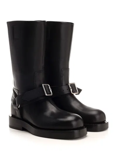 Burberry Saddle Boots Black