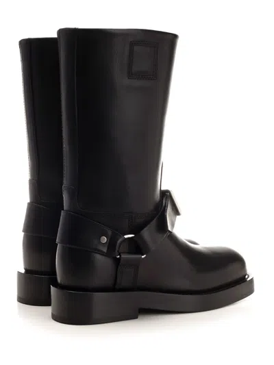 Burberry Saddle Boots Black