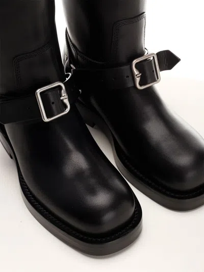 Burberry Saddle Boots Black