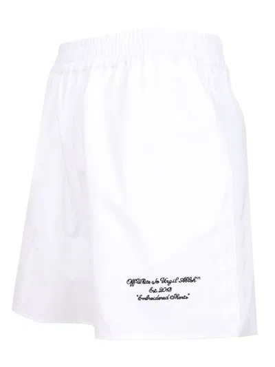 Off-white Popeline Shorts Trousers White