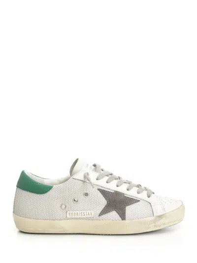Golden Goose Superstar White Low-top Sneaker With Star Patch On The Side And Lettering Logo In Leather Man