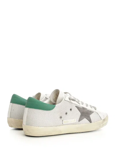 Golden Goose Superstar White Low-top Sneaker With Star Patch On The Side And Lettering Logo In Leather Man