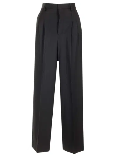 Ami Alexandre Mattiussi Wide Legged Pinstripe Trousers With