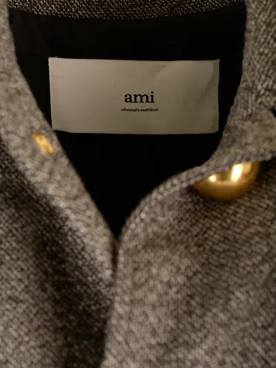 Ami Alexandre Mattiussi Wool And Cotton Caban Coats Brown