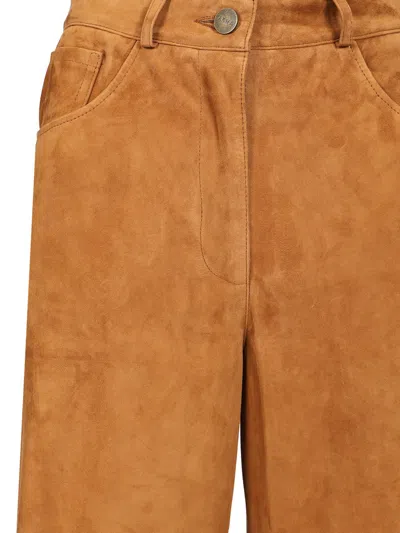 Arma Straight-leg Cropped Leather Trousers