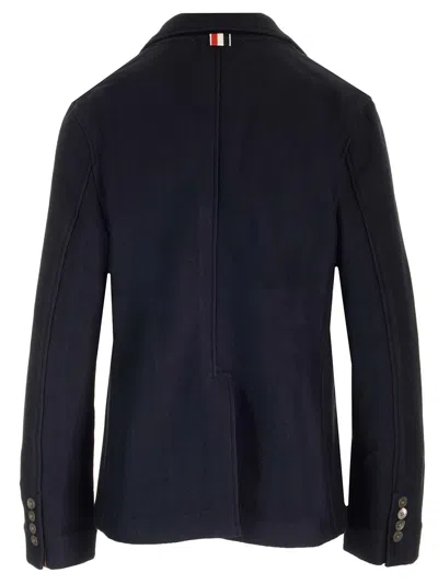 Thom Browne Sack Blazer Jacket In Blue