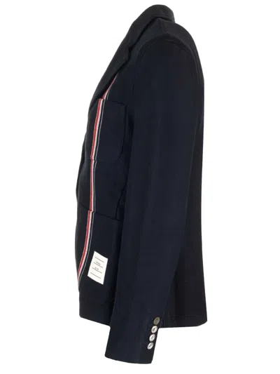 Thom Browne Sack Blazer Jacket In Blue