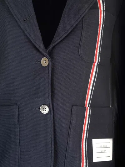 Thom Browne Sack Blazer Jacket In Blue