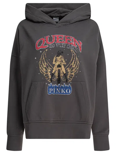 Pinko Motorbike Rider-print Oversized Hoodie