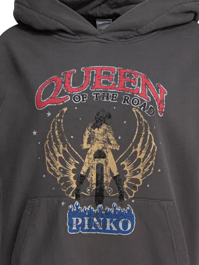Pinko Motorbike Rider-print Oversized Hoodie