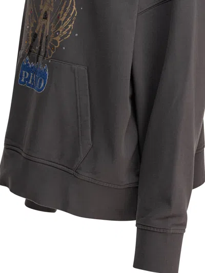 Pinko Motorbike Rider-print Oversized Hoodie