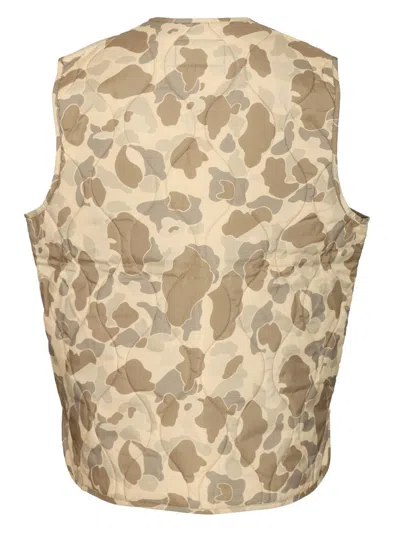 Carhartt Quilted Sleeveless Vest Camouflage Pattern In Neutral