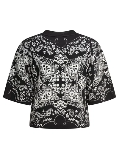 Pinko Boxy Silhouette Cotton T-shirt In Black