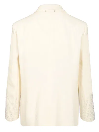 Golden Goose Embellished Single-breasted Blazer Jackets White