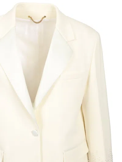Golden Goose Embellished Single-breasted Blazer Jackets White