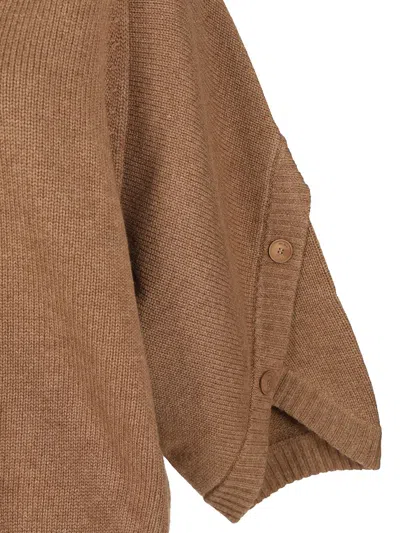 Max Mara Vals Wool And Cashmere Cardigan In Brown