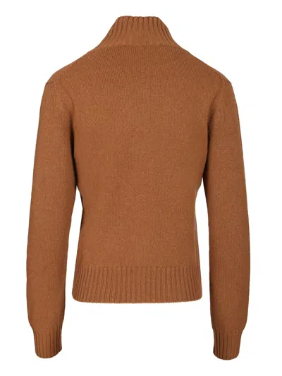 Ami Alexandre Mattiussi Ami Women Turtleneck Sweater In Brown