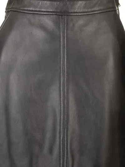 Arma Midi Black Skirt With Front Slit