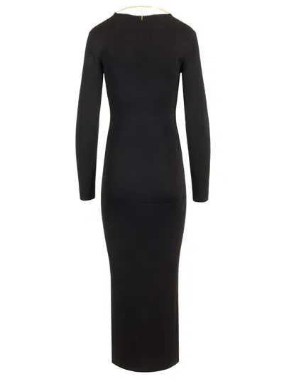 Alexander Wang Stretch Viscose Blend Dress With Gold-tone Detail