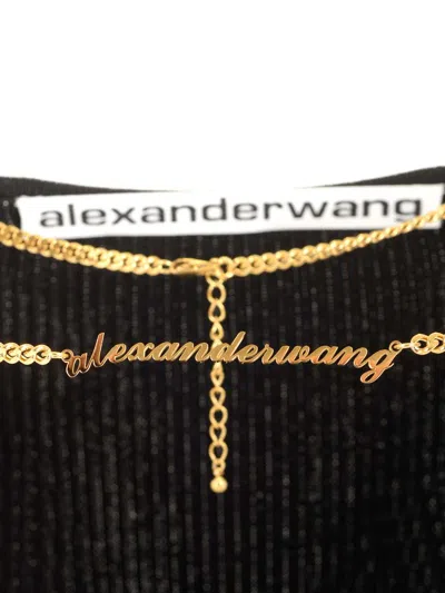 Alexander Wang Stretch Viscose Blend Dress With Gold-tone Detail