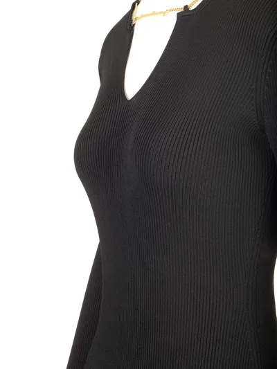 Alexander Wang Stretch Viscose Blend Dress With Gold-tone Detail