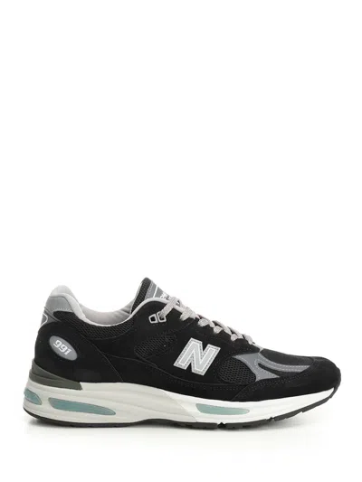 New Balance 991v2 Suede Low-top Sneakers In Black