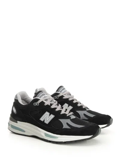New Balance 991v2 Suede Low-top Sneakers In Black