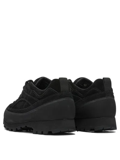 Nonnative Leather And Rubber Sneakers With Textured Upper In Black