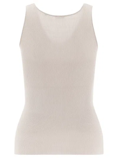 Aspesi Canotta Con Scollo Tondo In Maglia A Coste Tops