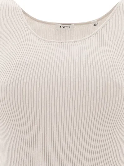 Aspesi Canotta Con Scollo Tondo In Maglia A Coste Tops