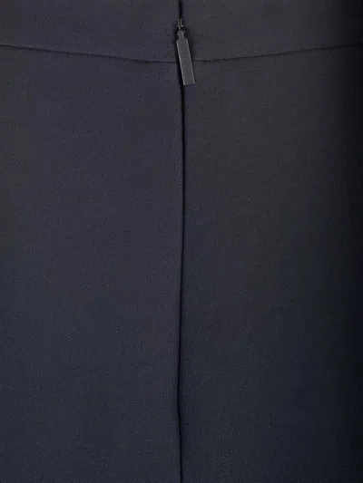 Valentino V Logo Belt Wool Mini Skirt