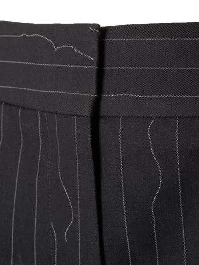 Off-white Pinstripe-pattern Virgin Wool-blend Trousers