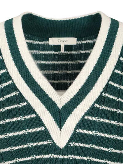 Chloé Merino Wool Sweater In Green