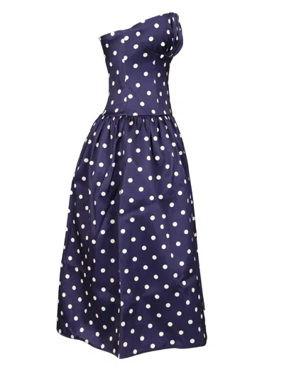 Self-portrait Polka-dot Midi Dress