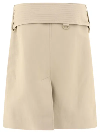 Burberry A-line Belted High-waisted Skirt In Pink