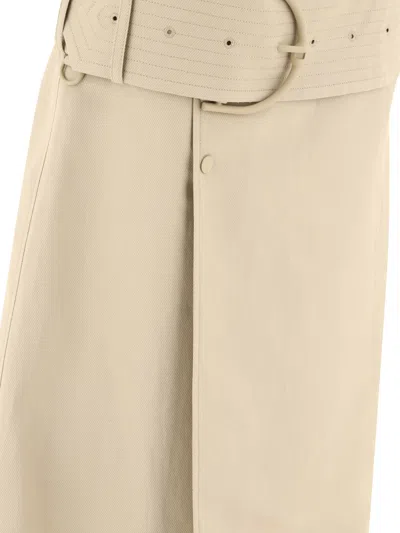 Burberry A-line Belted High-waisted Skirt In Pink