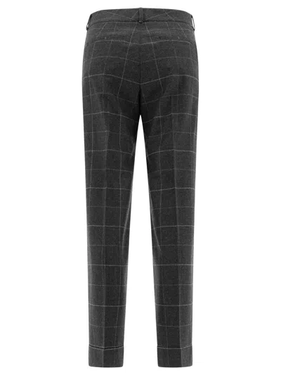 Peserico Check Pattern Wool And Cashmere Trousers